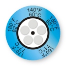 THERMAX Messpunkte, rund, 5 Felder 60°C - 82°C