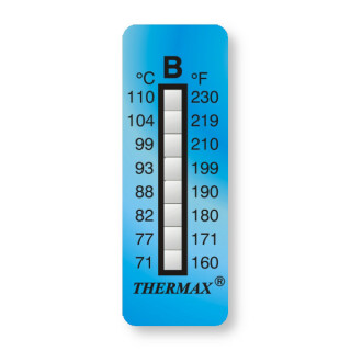 THERMAX® 8-Felder Messstreifen, 71°C bis 110°C
