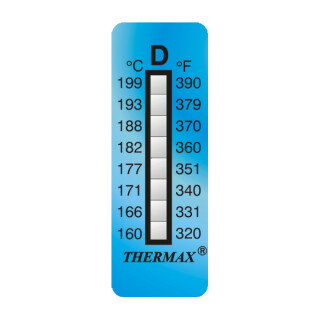 THERMAX® 8-Felder Messstreifen, 160°C bis 199°C