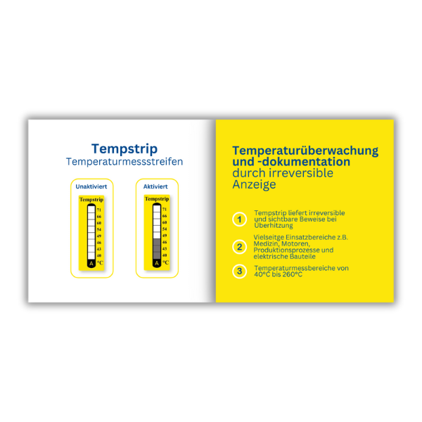 Tempstrip Tempstrip measuring strip Sample Card