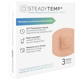 STEADYTEMP® – o termómetro inteligente para medir a febre - 3 unidades