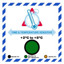 IATA Time & Temperature Label mit visuellem...