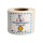 IATA Time & Temperature Label with visual temperature indicator on roll